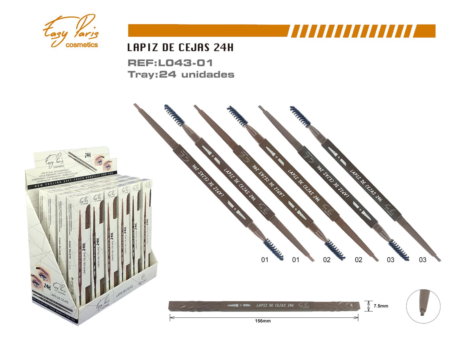 LAPIZ DE CEJAS EXTRA FINA 24H