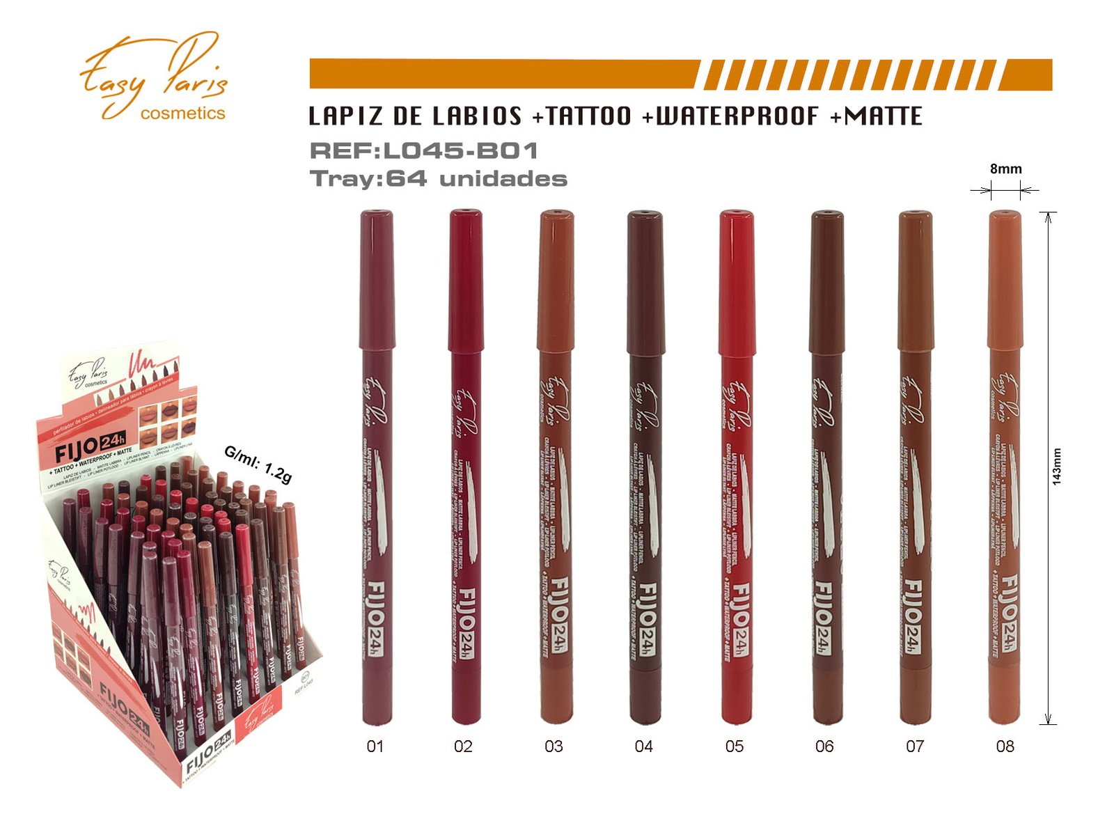 EXP.LAPIZ DE LABIOS FIJO 24H