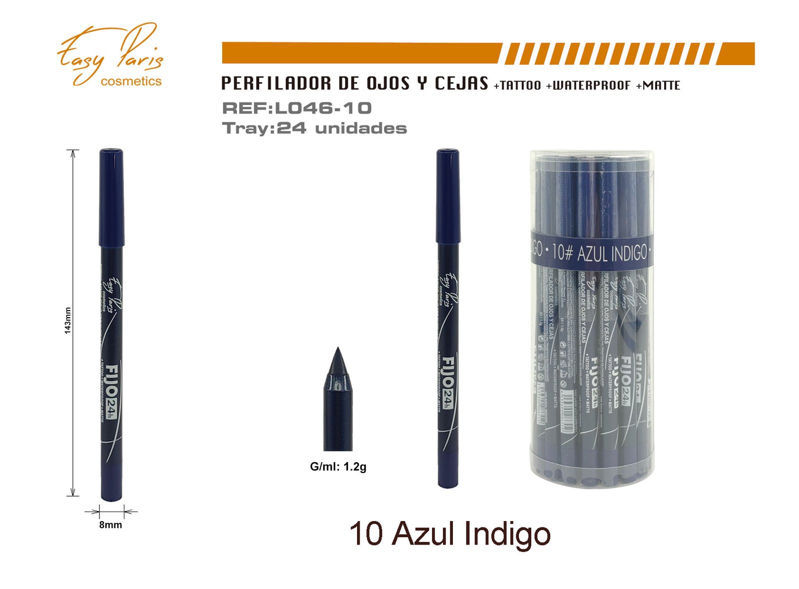 PERFILADOR DE OJOS FIJO 24H AZUL INDIGO