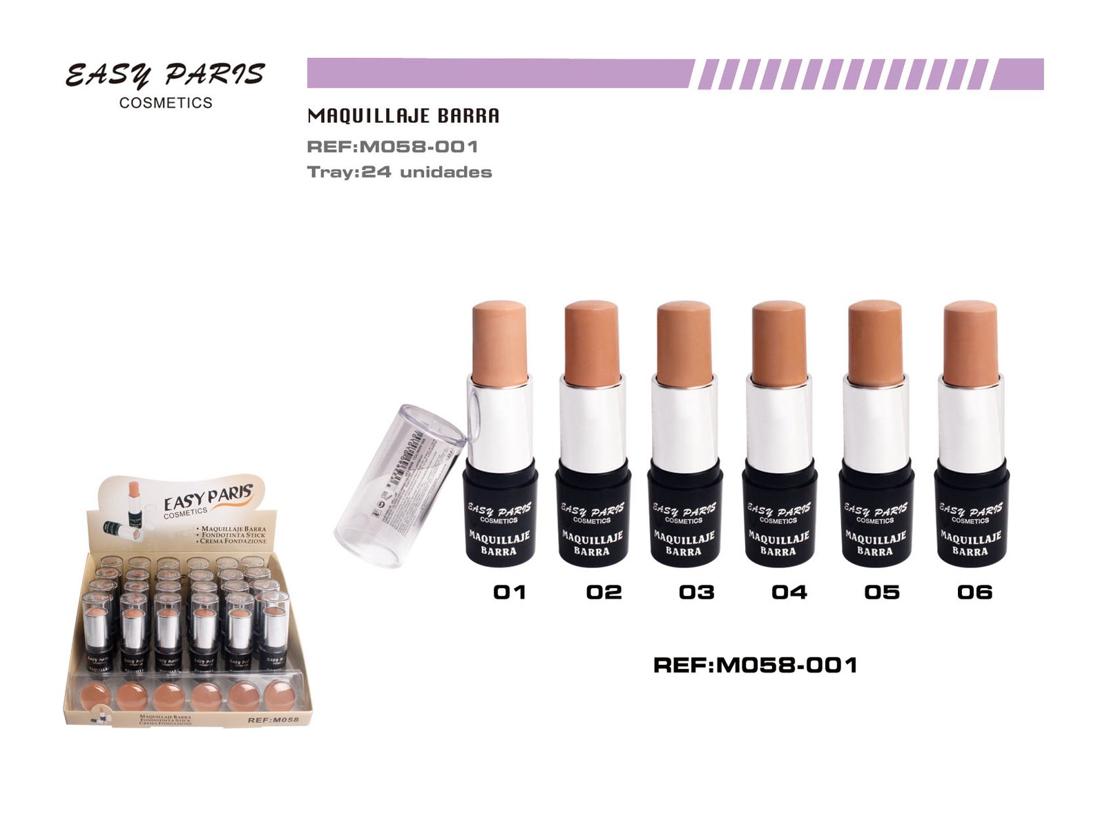 MAQUILLAJE BARRA EASY PARIS C/PROBADOR 2
