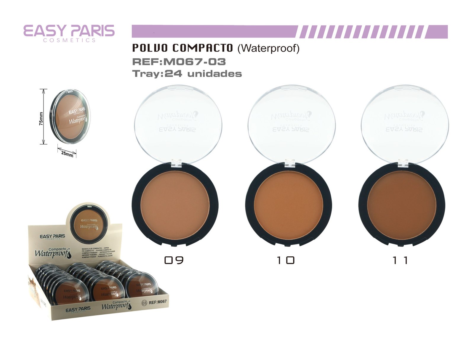 MAQ.COMPACTO POLVO FINO WATERPROOF