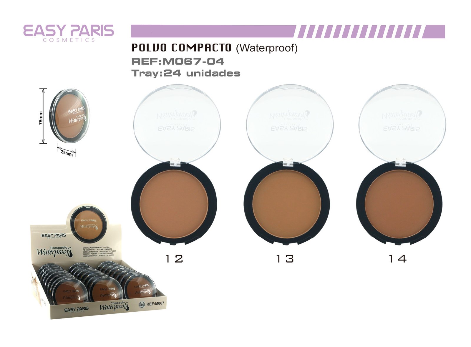 MAQ.COMPACTO POLVO FINO WATERPROOF