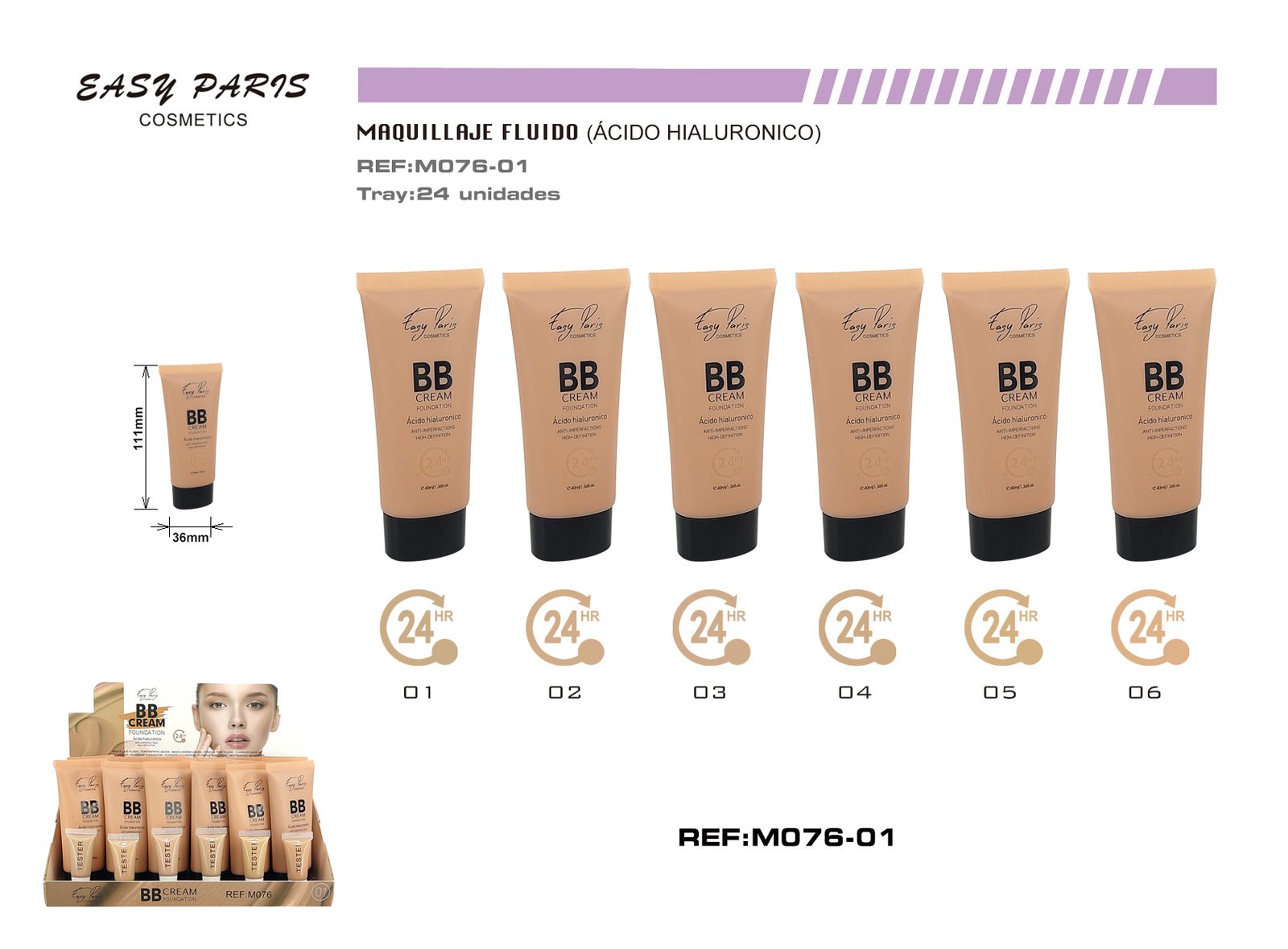 BB CREAM ACIDO HIALURONICO 24H