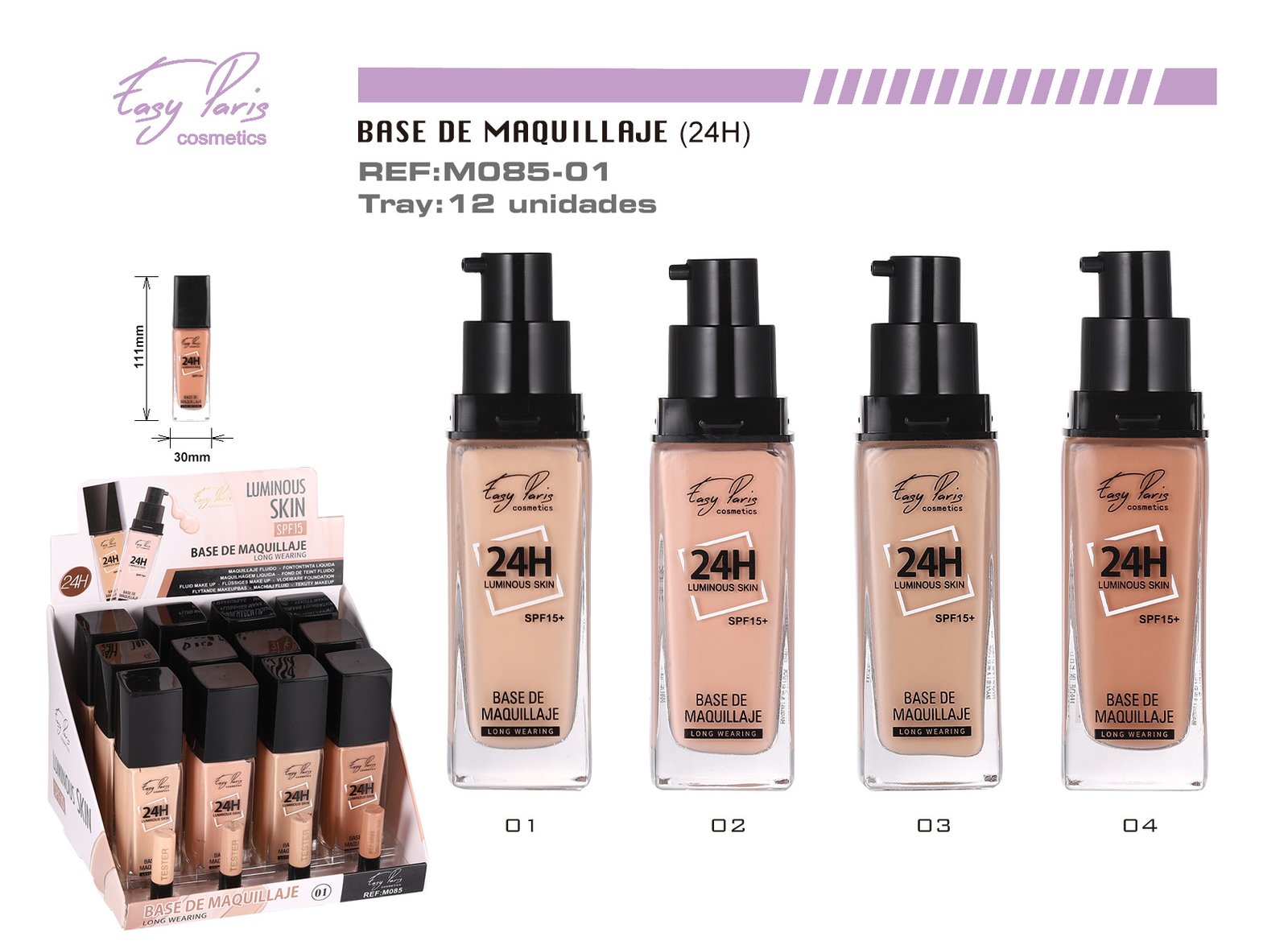 BASE MAQ.ILUMINOUS SKIN 24H F15