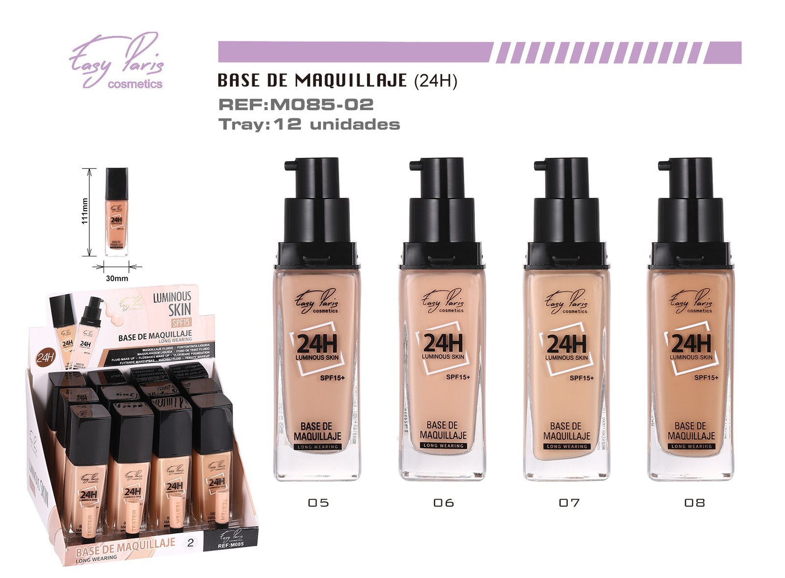 BASE MAQ.ILUMINOUS SKIN 24H F15