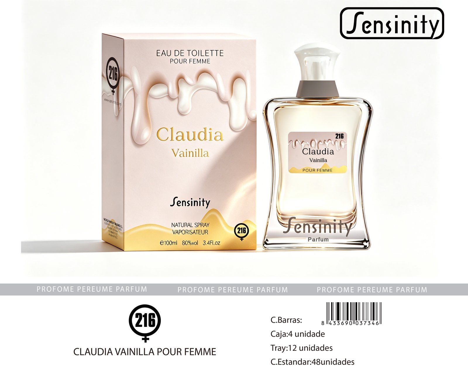 CLAUDIA VAINILLA POUR FEMME SENSINITY