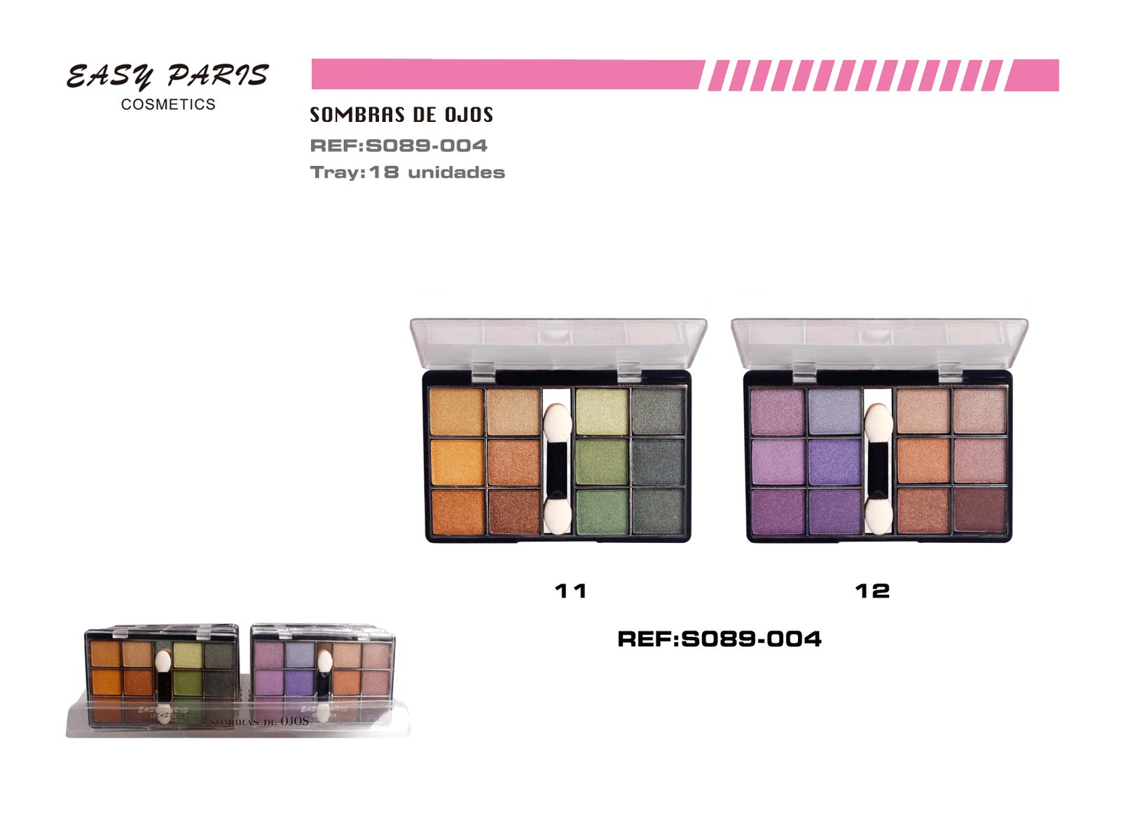 S.DE OJOS 12 COLORES EASY PARIS 18/U 288