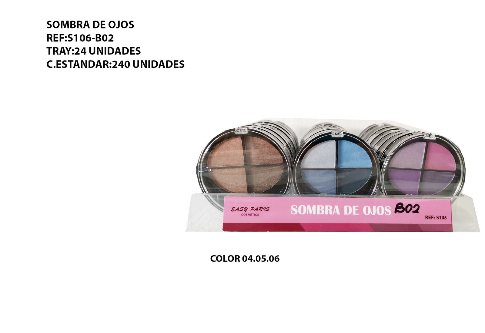 SOMBRA DE OJOS 4 COLORS EASY PARIS