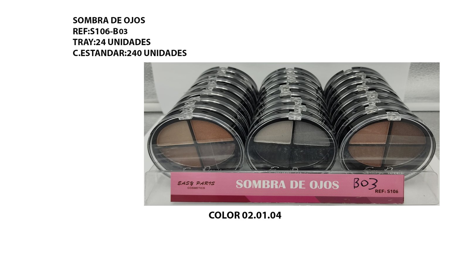 SOMBRA DE OJOS 4 COLORS EASY PARIS
