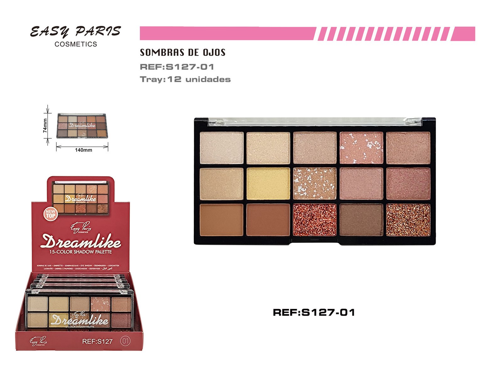 PALETA S.DE OJOS 15COLORS