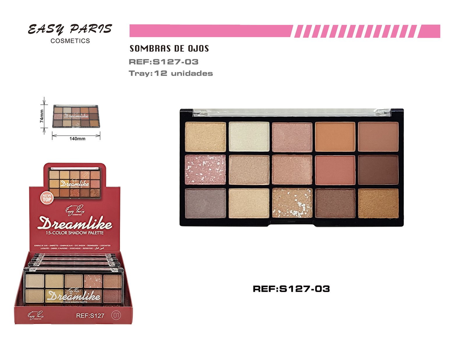 PALETA S.DE OJOS 15COLORS