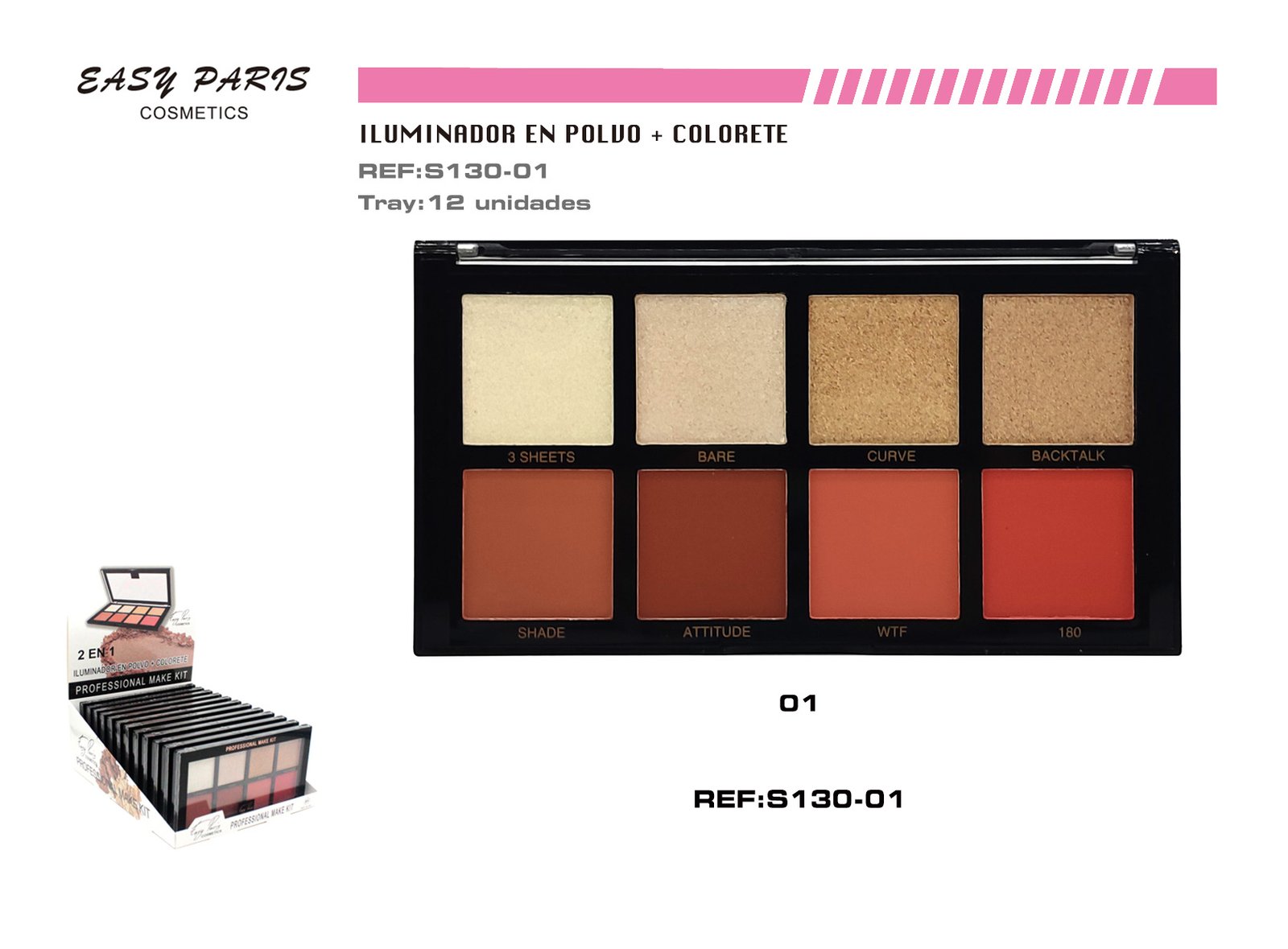 KIT.MAQ.COMPAC+COLORETE+ILUMINADOR 24g