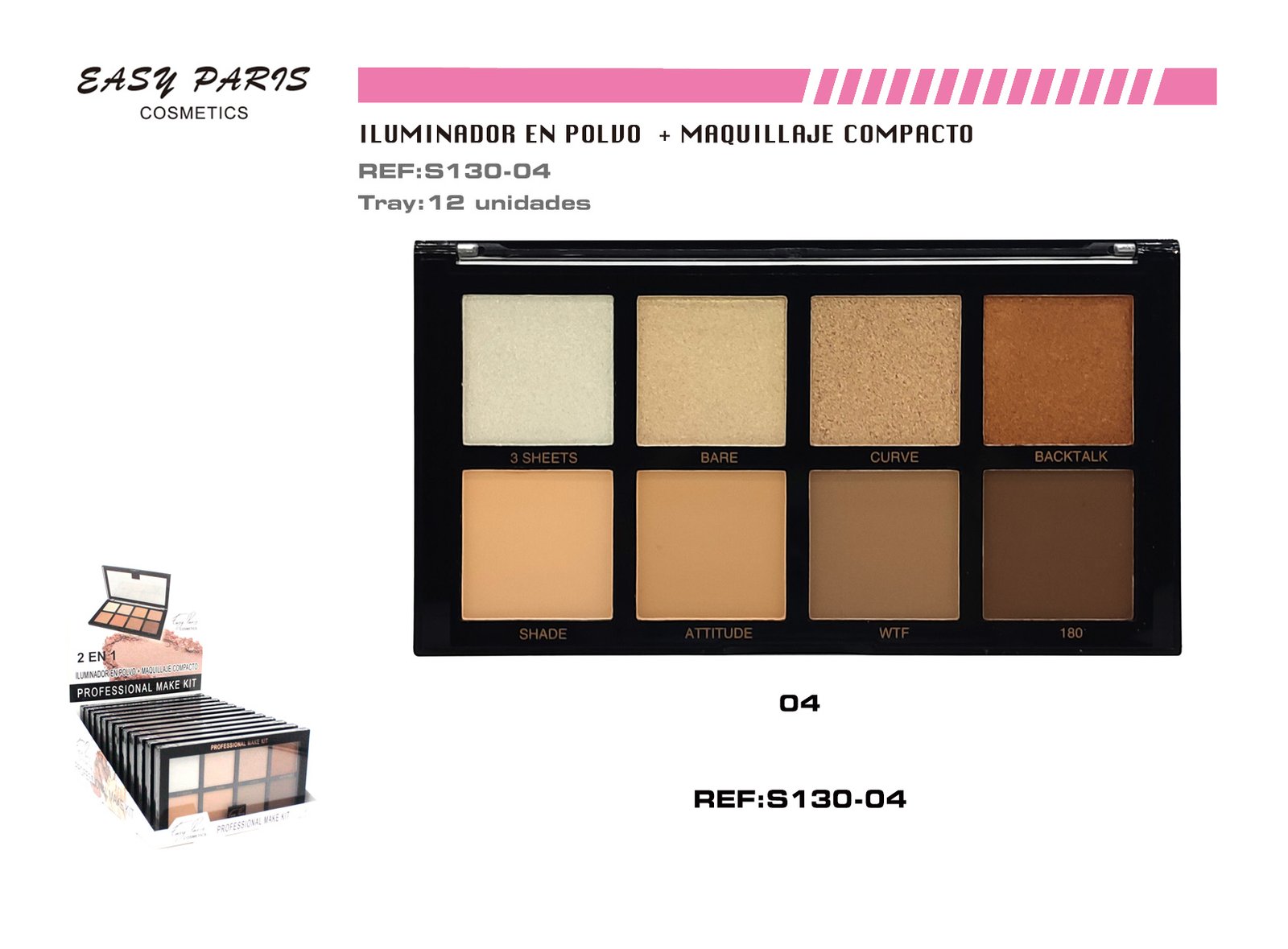 KIT.MAQ.COMPAC+COLORETE+ILUMINADOR 24G