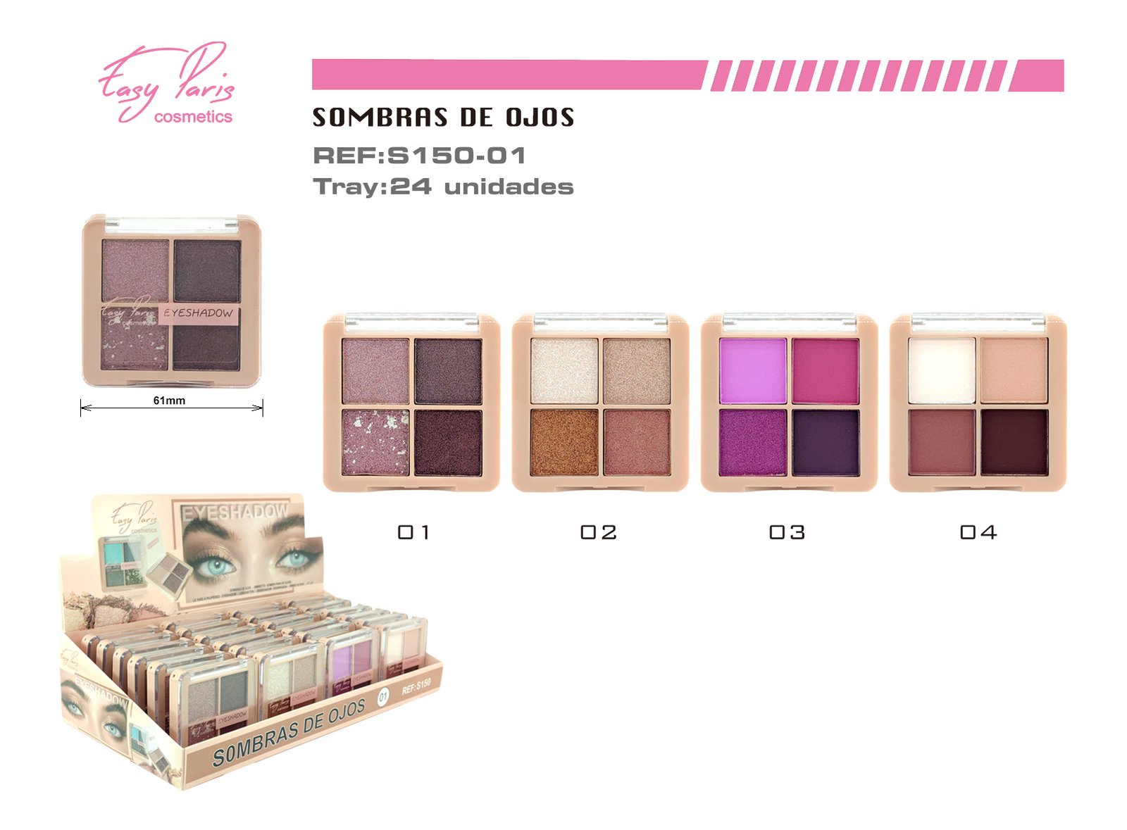 SOMBRA DE OJOS 4 COLORES
