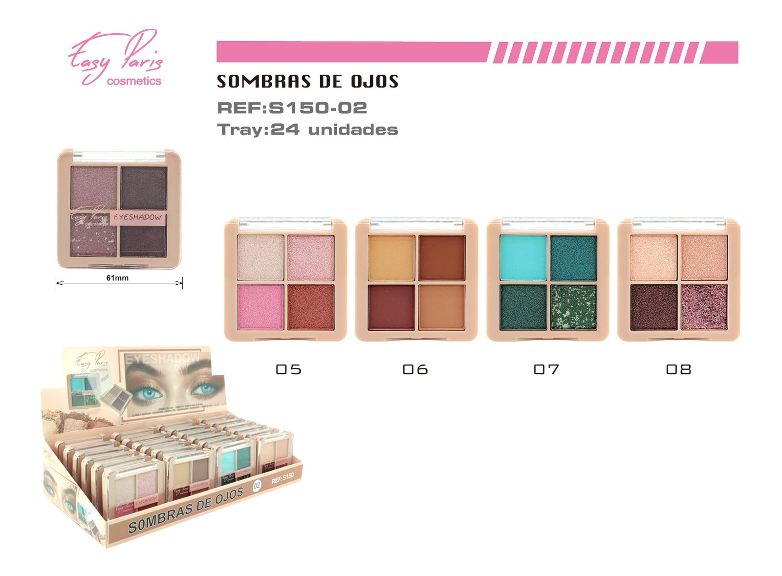 SOMBRA DE OJOS 4 COLORES