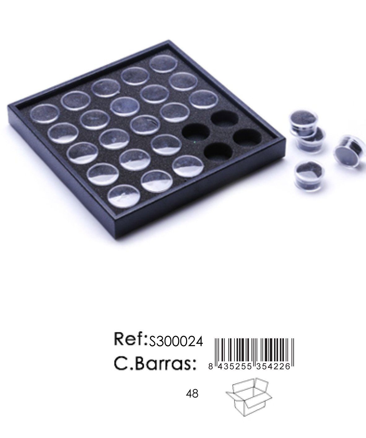CAJA JOYERIA 25 REJILLAS UÑAS
