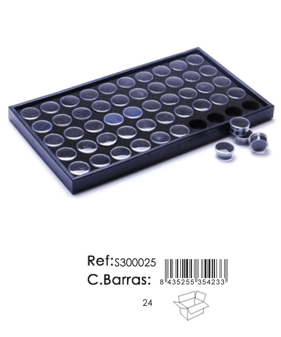CAJA JOYERIA 50 REJILLAS UÑAS