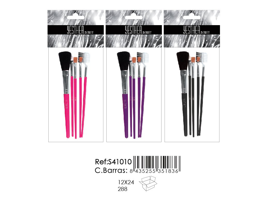 CONJUNTO BROCHAS MAQUILLAJE COLORES