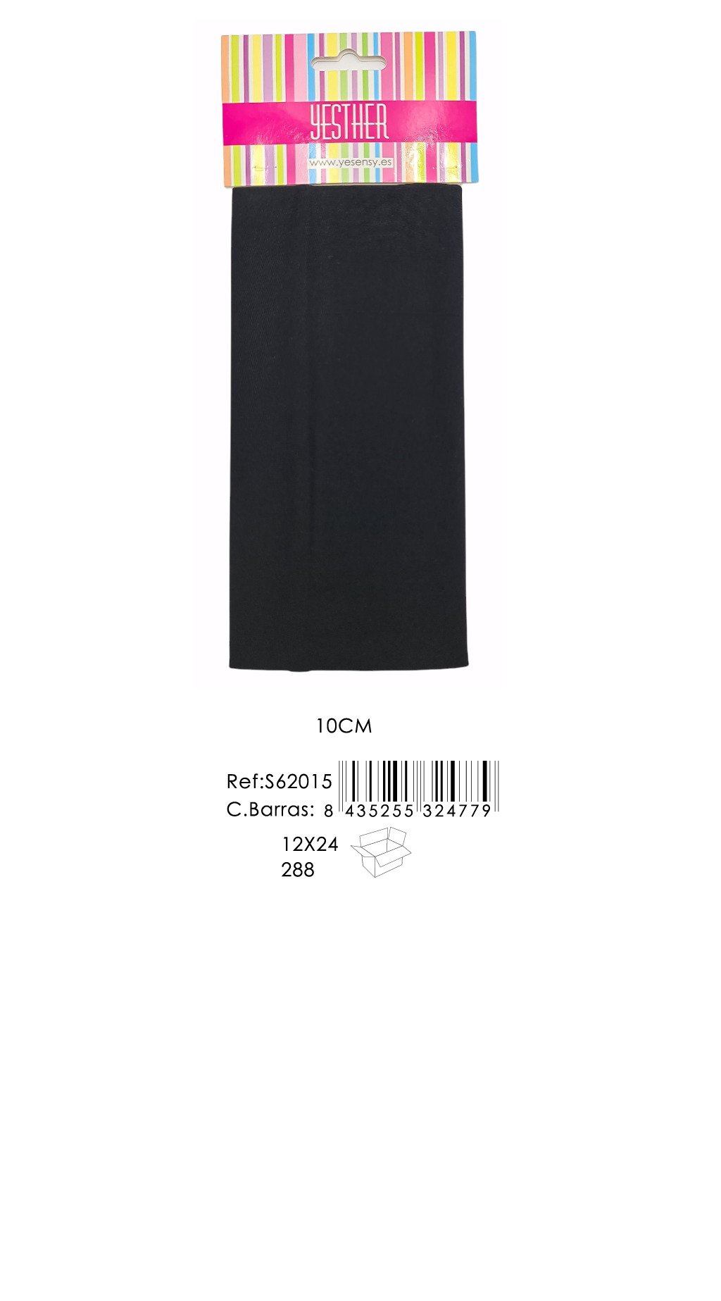 BANDAS 10CM. NEGRO