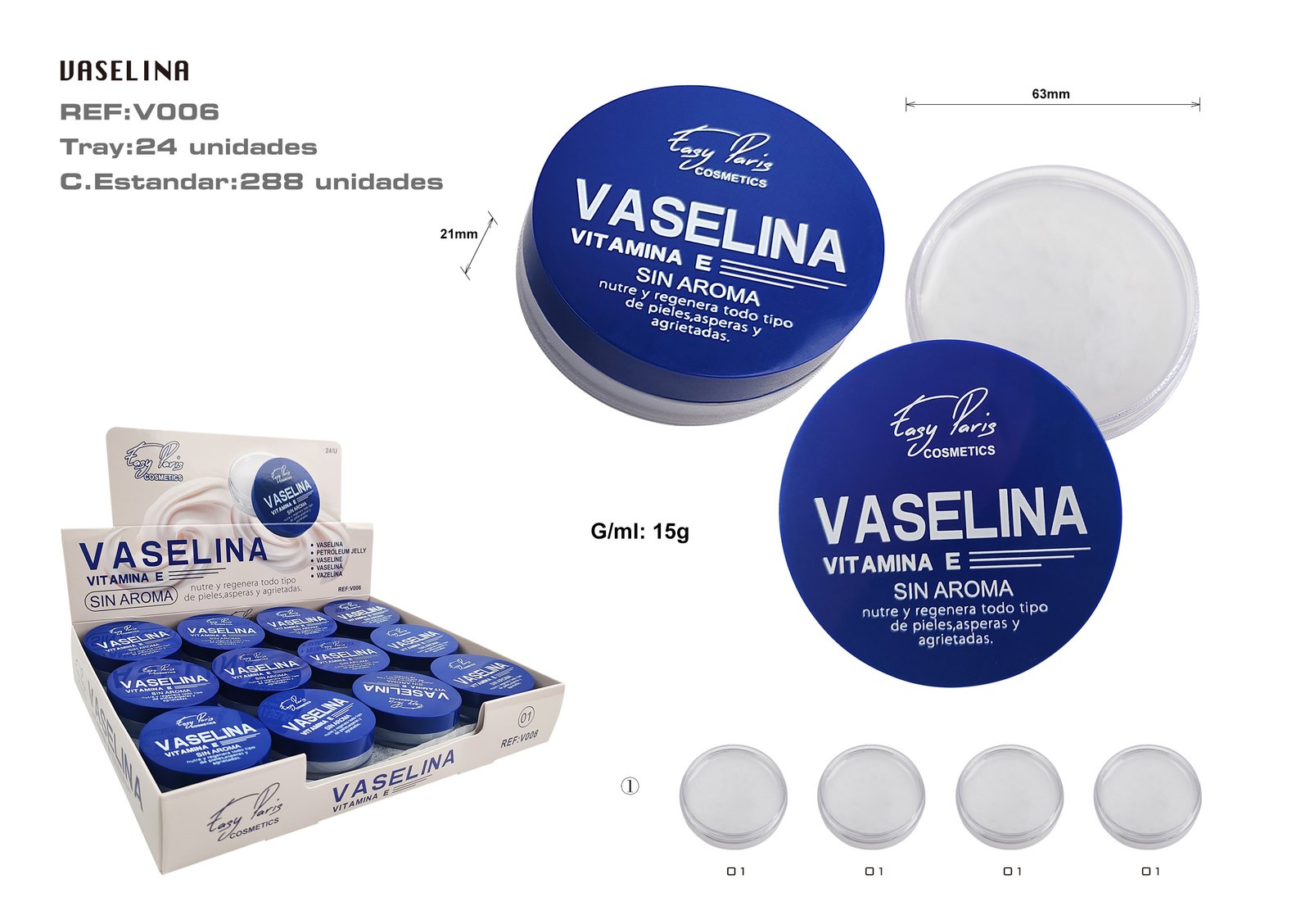 VASELINA+VIT E SIN AROMA